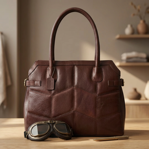 Sac à main de luxe vintage en cuir de veau véritable pour femme, fermeture éclair, étanche, Saint-Valentin, vente en gros BS INTERNATIONAL - Product Image 1