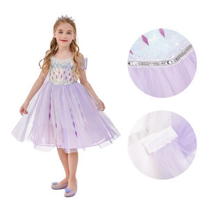 Disfraz Inspirado en <span class=keywords><strong>Frozen</strong></span> para Niñas, Vestido de Tul Lavanda con Decoración de Lentejuelas para Cosplay, Certificado por BSCI, Talla Personalizada - Product Image 3