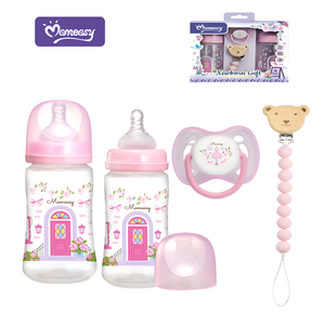 Ensemble de biberons pour bébé nouveau-né, <span class=keywords><strong>anti</strong></span>-coliques, avec sucette, kit d'alimentation, 4 pièces, ensemble cadeau pour nourrissons - Product Image 3