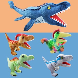Marioneta de Mano de Dinosaurio Jurásico de Peluche Súper Suave con Boca Móvil, Muñeco de Algodón PP, Accesorio para Actuaciones en Jardín de Niños - Product Image 2