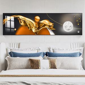 ภาพวาดติดผนังพื้นหลังห้องนอนหรูหราทันสมัยภาพวาดศิลปะแอบสแตรกต์ลายพอร์ซเลนคริสตัล - Product Image 3