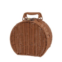 Panier de pique-nique en rotin pour la Fête de la Mi-Automne, boîte de rangement minimaliste moderne, boîte à bonbons de mariage, sac fourre-tout cadeau
