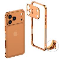 Coque de protection en métal ultra-fine avec cadre en aluminium pour iPhone 18 Pro Max 17 Air 16 15 14 13 12 Pro Max avec protection d'objectif en alliage métallique