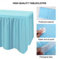 Lot de 2 nappes-jupes jetables en plastique, rectangulaires, pour événements et décorations