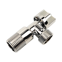 Robinet d'angle en laiton forgé à haut débit avec une seule sortie pour toilettes, chauffe-eau, salle de douche – Ouverture/fermeture complète, 2 voies, raccord mâle