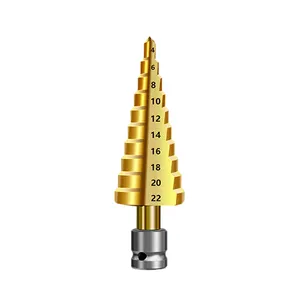 Brocas para furadeira elétrica titânio Hss Pagoda, broca especial para metal e carpintaria, 4-22 mm