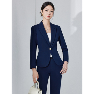 Women's Professional Suit Set Polyester Worsted Anti-Wrinkle Office Lady Autumn Full Sleeve - Product Image 1