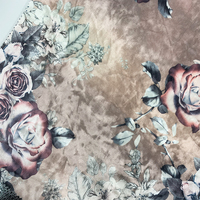 Tissu Spandex tissé élastique d'impression de motif de fleur de polyester 95% personnalisé haut de gamme