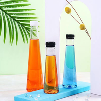 Bouteille de jus en plastique jetable réutilisable de forme conique de 8 oz, 12 oz, 16 oz, contenant de boisson avec bouchon inviolable