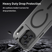 Coque pour iPhone 17 Pro Max avec chargement magnétique sans fil, anti-traces de doigts, translucide, mate, en TPU souple, compatible avec iPhone 17 et 16