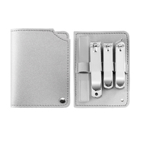WELLFLYER Ensemble complet d'outils de manucure et de pédicure portables MS-883 avec grand coupe-ongles biseauté Coffret cadeau de soins personnels