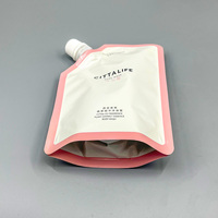 Pochette souple personnalisée en plastique avec bec verseur pour gel douche, savon liquide, qualité cosmétique, anti-fuite, sac de recharge autoportant, vente en gros