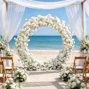 Nouvelle Arche de Fleurs Artificielles de 2 Mètres pour Mariage, Fête des Mères et Décoration de Noël avec un Toucher Naturel - Product Image 1