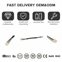 موصل JST Molex مخصص بخطوة 2.54 مم، كابل نحاسي بـ 2 أو 4 أطراف، 12 فولت للمعدات الإلكترونية ولوحات الدوائر المطبوعة