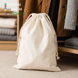 Premium Cotton Canvas Dust Bag With Drawstring for Sweaters <b>Jackets</b> Bedding and Seasonal Clothes - Product Image 1