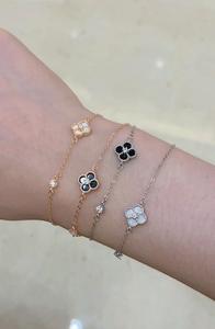 Dylam Designer Luxury <strong>Brand</strong> New Fine <strong>Jewelry</strong> Four Leaf Clover <strong>Lucky</strong> Bracelet Gemstone Valentines Bracelets - Product Image 6