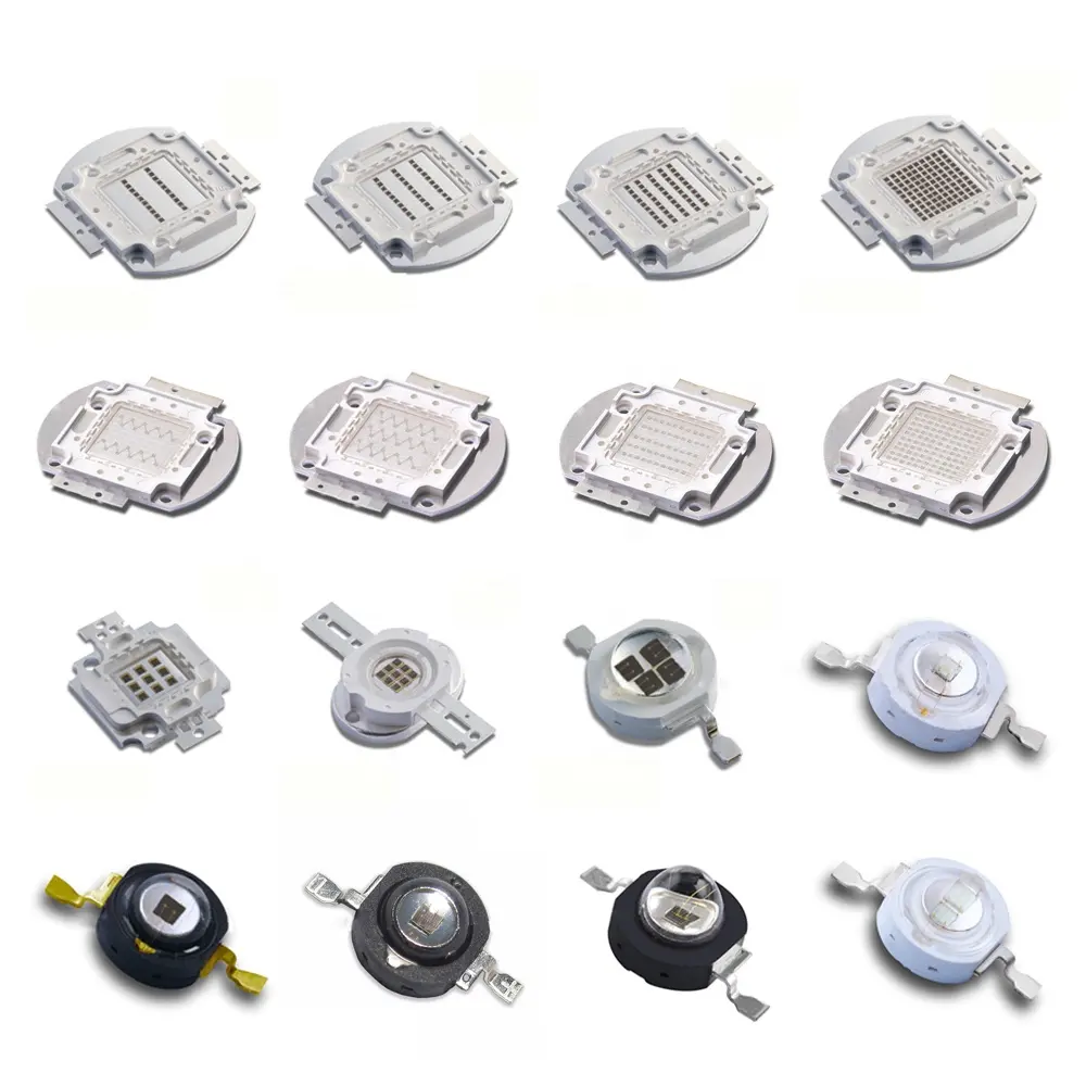 Luz de inundación infrarroja, Chip LED COB de alta potencia, 1W, 3W, 5W, 10W, 20W, 30W, 50W, 100W, 150W, 200w, color blanco cálido, rojo, verde, azul, RGB, UV, IR