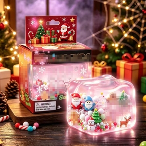 Juguete Sensorial Antiestrés de Caramelo de Malta con Purpurina Navideña, Bola de Compresión de Rebote Lento para Aliviar el Estrés Navideño y Regalo para Fiestas - Product Image 5