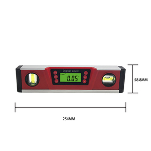 Espíritu de nivel <span class=keywords><strong>Digital</strong></span> de aluminio de alta calidad de 360 grados y 25cm con imanes, instrumentos de medición de nivel Premium inferior - Product Image 1