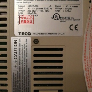 Servomoteur TECO JSDEP-30A, sortie triphasée AC 5,16A, équipement de conversion de puissance - Product Image 5