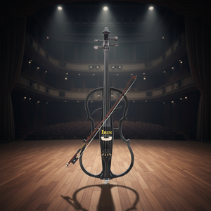 Cello électronique professionnel IRIN haut de gamme 4/4 avec table en épicéa, dos et éclisses en érable, instrument à cordes de scène avec <span class=keywords><strong>bois</strong></span> du Brésil - Product Image 2