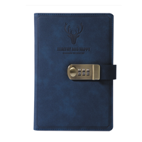 Carnet personnalisé en PU avec couverture rigide et serrure à code