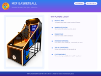 Machine d'arcade de tir au basket avec moniteur LED vertical 300 W