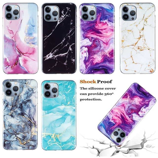 Fashion Marble Stone IMD TPU Soft Case for Iphone 16 Plus 15 14 13 Mini 12 11 Pro Max SE2 7 8 X XS XR Mobile Phone Back Cover