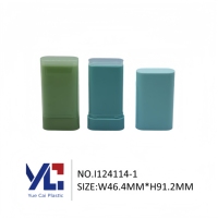 Yuecai – Contenant vide ovale plat torsadé pour déodorant stick 20g, crème solaire, anti-transpirant, parfum solide – Emballage cosmétique – Usine