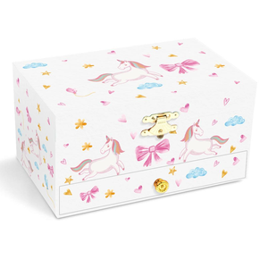 Caja de Música de Madera de Lujo con Manivela, Diseño de Unicornio, Adorno en Miniatura, Regalo de Cumpleaños Portátil, Logotipo Personalizado para Niños - Product Image 2