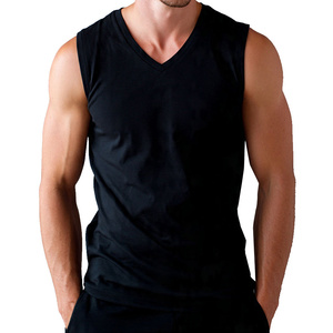 เสื้อกล้ามออกกำลังกายผู้ชายไซส์ใหญ่คุณภาพสูงแบบสั่งทำพิเศษ คอวี ระบายอากาศได้ดี เหมาะสำหรับฟิตเนสและเล่นกีฬา - Product Image 5