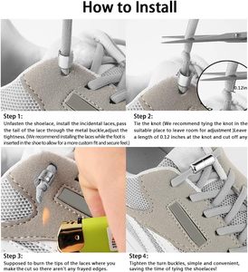 <span class=keywords><strong>Lacets</strong></span> élastiques sans nœuds Wayeah SL-003 pour baskets d'enfants et d'adultes - Product Image 5