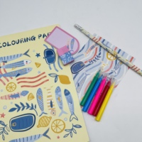 Ensemble de papeterie sur le thème du chat mignon, ensemble d'art pour enfants avec sac à fermeture éclair à pompons, cadeau d'anniversaire pour enfants