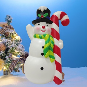 Décorations de Noël personnalisées en moulage par soufflage, décorations de maison pour le Nouvel An, ornement d'ambiance avec lumières - Product Image 3