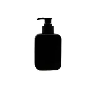 Botella de plástico HDPE con forma plana para hombre, botella de plástico con tapa abatible para champú, jabón de manos líquido, loción corporal, crema facial, 180ml