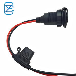 ที่ชาร์จ USB และช่องจุดบุหรี่แบบกันน้ำ IP68 12V-24V DC พร้อมฟิวส์ในตัวและชุดสายไฟสำหรับเรือเดินทะเล รถบ้าน รถบรรทุก - Product Image 1