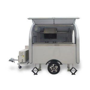 Chariot de restauration mobile multifonctionnel en acier inoxydable pour l'extérieur, prix d'usine, pour pizza, glaces, bonbons, fruits et aliments - Product Image 1