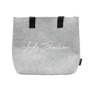 Hot Women's Durable Foldable Two-Handle <b>Open</b> Closure Felt Tote Handbag - Product Image 1