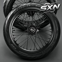 Ensemble de roues Supermoto avant et arrière de 17 pouces pour Sur-Ron Ultra Bee, en aluminium CNC argenté, pneus CST pour route, kit complet pour moto tout-terrain