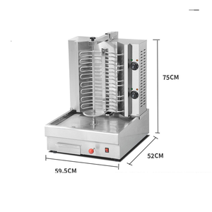Macchina Shawarma a Gas <span class=keywords><strong>3</strong></span> bruciatore Shawarma girarrosto di pollo con porta - Product Image 4