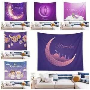 Eid Mubarak Wall Paintings Background Tapestry Wall Murals Tapestry Home Decor Muslim Ramadan Party Festival SD810