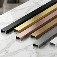 Profilé en aluminium moderne en forme de U pour carrelage, protection des coins et des bords des murs et sols, décoration intérieure pour la maison, la salle de bain, la cuisine, incrustation métallique pour meubles