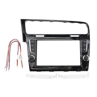 Meihua – Kit de tableau de bord de luxe avec façade d'autoradio 9 pouces en ABS pour VW Golf 7 2013-2017, cadre stéréo avec faisceau de câbles et Canbus
