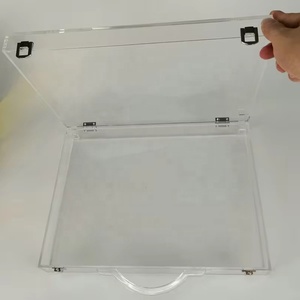 Tùy chỉnh hình chữ nhật lớn <span class=keywords><strong>lucite</strong></span> có thể khóa hộp với xử lý rõ ràng Acrylic lưu niệm hộp với khóa không thấm nước Acrylic Mang trường hợp - Product Image 3