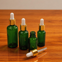 Emballage cosmétique de luxe haut de gamme personnalisé avec étiquette privée, flacon compte-gouttes en verre mat hermétique de 5, 10, 15 ml, sérum, huile essentielle