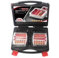 Kit de feux arrière LED sans fil magnétique pour remorque, camion de dépannage, tracteur, bateau, camionnette, avec indicateur de signal et émetteur de lumière