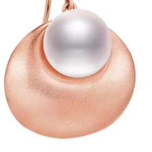 Pendientes colgantes vintage de oro rosa de 18 quilates con perlas Pendientes con abalorios con patrón de frutas personalizados para nicho de mercado - Product Image 3