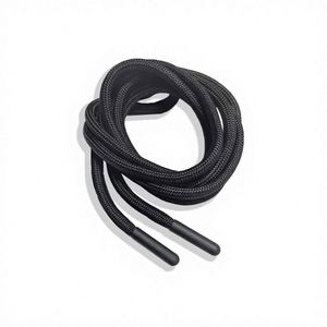 Black <b>Braided</b> Round Drawcord Strap for Garment and Hat <b>Accessories</b> Wholesale Factory Direct Sales - Product Image 1