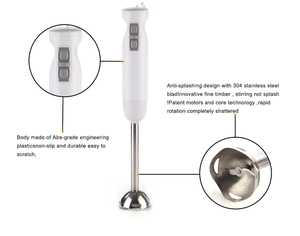 2026 China Fabriek Groothandel Bestseller Huishoudelijke Staafmixer 200W RVS 2 Snelheden met Hakmes - Product Image 5