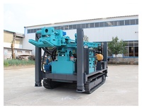 Foreuse hydraulique diesel sur chenilles pour puits d'eau avec moteur, boîte de vitesses et roulement, profondeur maximale 300m, économie d'énergie